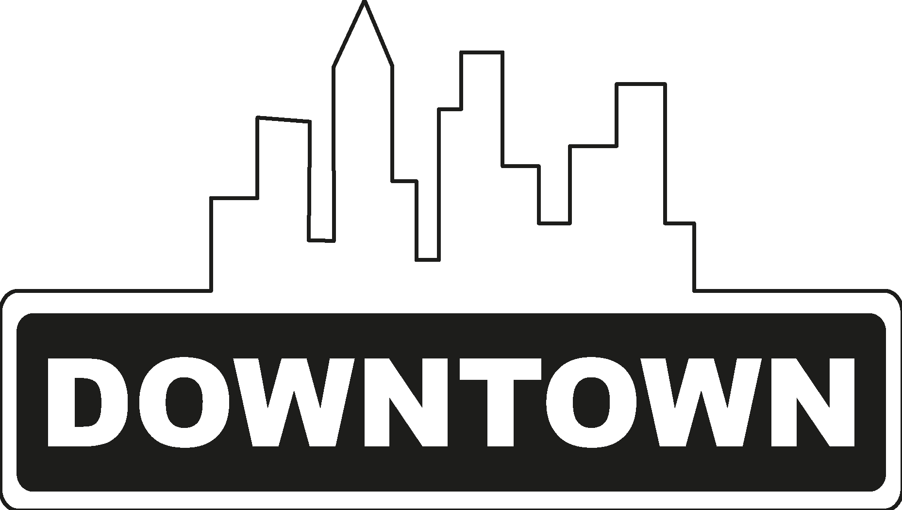 Downtown Snack Bar Logo Vector Logo